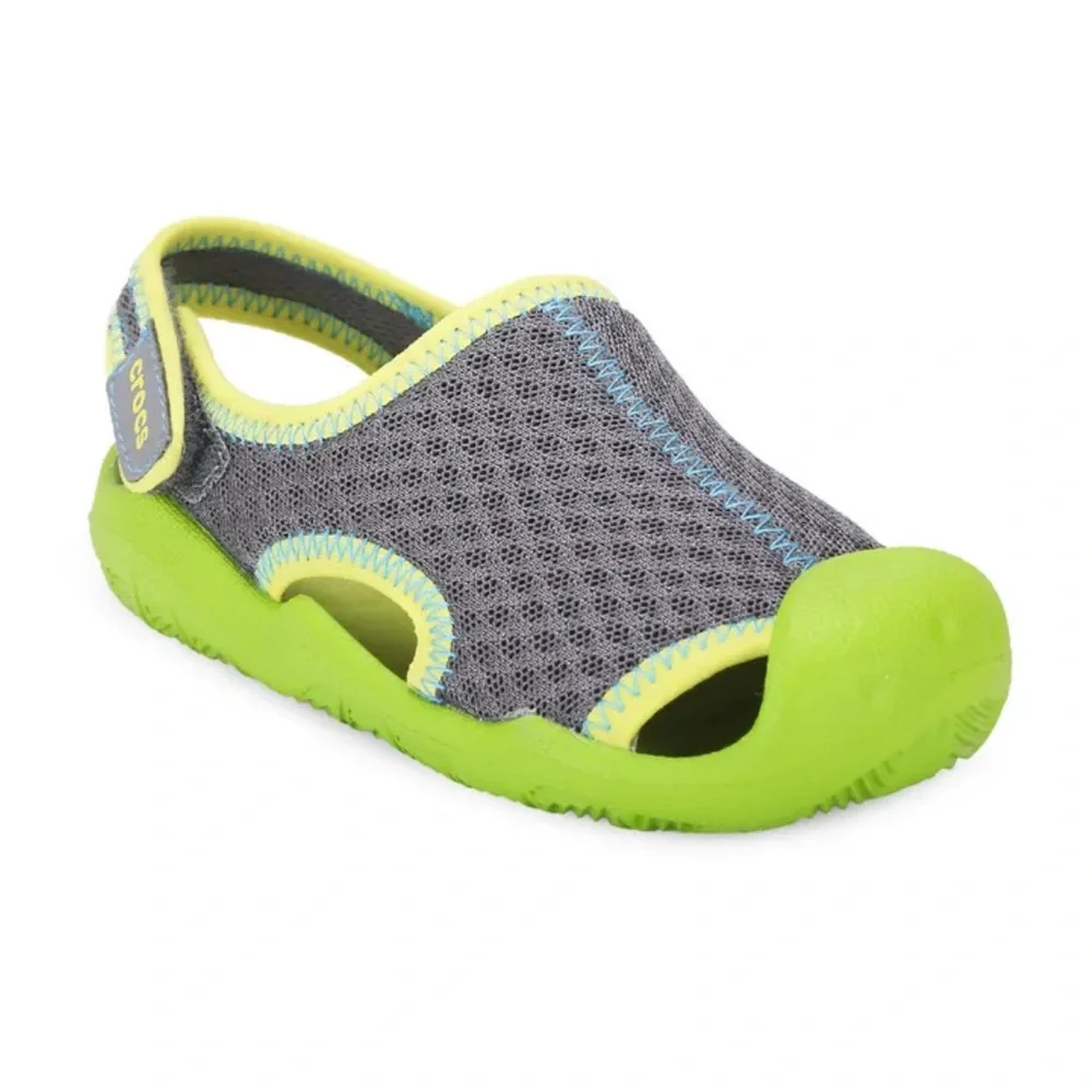 Crocs Kids' Lime and Gray Water Shoes